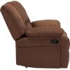 Flash Furniture Harmony Series Black LeatherSoft Recliner(Chocolate Brown Microfiber)