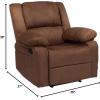 Flash Furniture Harmony Series Black LeatherSoft Recliner(Chocolate Brown Microfiber)