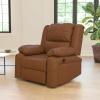 Flash Furniture Harmony Series Black LeatherSoft Recliner(Cognac Leathersoft)