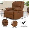Flash Furniture Harmony Series Black LeatherSoft Recliner(Cognac Leathersoft)
