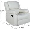 Flash Furniture Harmony Series Black LeatherSoft Recliner(Cream Leathersoft)