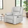 Flash Furniture Harmony Series Black LeatherSoft Recliner(Cream Leathersoft)
