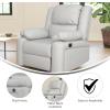 Flash Furniture Harmony Series Black LeatherSoft Recliner(Cream Leathersoft)
