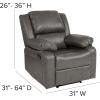 Flash Furniture Harmony Series Black LeatherSoft Recliner(Gray Leathersoft)