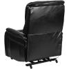 Flash Furniture Hercules – Cognac LeatherSoft Power Lift Recliner for Elderly(Black Leathersoft)