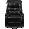 Flash Furniture Hercules – Cognac LeatherSoft Power Lift Recliner for Elderly(Black Leathersoft)