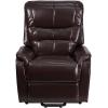 Flash Furniture Hercules – Cognac LeatherSoft Power Lift Recliner for Elderly(Brown Leathersoft)
