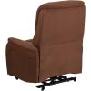 Flash Furniture Hercules – Cognac LeatherSoft Power Lift Recliner for Elderly(Brown Microfiber)