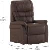 Flash Furniture Hercules – Cognac LeatherSoft Power Lift Recliner for Elderly(Cognac Leathersoft)