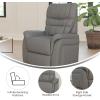 Flash Furniture Hercules – Cognac LeatherSoft Power Lift Recliner for Elderly(Gray Leathersoft)