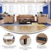 Flash Furniture Hercules Artemis 3 Piece Commercial Seating Set for Reception and Lobby Use, Solid Wood Legs, 8 Outlets, 4 USB, and 4 USB-C Ports, Cognac LeatherSoft(Cognac)