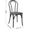 Flash Furniture Hercules Commercial Indoor/Outdoor Thonet Style Chair, Wood Look, Weather-Resistant, Lightweight Design, Versatile Use, Set of 2, Dark Brown(Black)