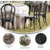 Flash Furniture Hercules Commercial Indoor/Outdoor Thonet Style Chair, Wood Look, Weather-Resistant, Lightweight Design, Versatile Use, Set of 2, Dark Brown(Black)