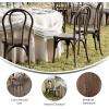 Flash Furniture Hercules Commercial Indoor/Outdoor Thonet Style Chair, Wood Look, Weather-Resistant, Lightweight Design, Versatile Use, Set of 2, Dark Brown(Dark Brown)