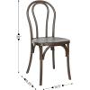 Flash Furniture Hercules Commercial Indoor/Outdoor Thonet Style Chair, Wood Look, Weather-Resistant, Lightweight Design, Versatile Use, Set of 2, Dark Brown(Dark Brown)
