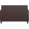 Flash Furniture Hercules Diplomat Series LeatherSoft Upholstered Loveseat, Modern Small Sofa for Living Room or Office, Black(Brown)