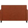 Flash Furniture Hercules Diplomat Series LeatherSoft Upholstered Loveseat, Modern Small Sofa for Living Room or Office, Black(Cognac)