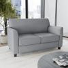 Flash Furniture Hercules Diplomat Series LeatherSoft Upholstered Loveseat, Modern Small Sofa for Living Room or Office, Black(Grey)