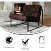 Flash Furniture Hercules Madison Series LeatherSoft Tufted Lounge Chair, Tufted Retro Accent Chair for Living Room or Office, Black(Bomber Jacket)