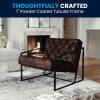 Flash Furniture Hercules Madison Series LeatherSoft Tufted Lounge Chair, Tufted Retro Accent Chair for Living Room or Office, Black(Bomber Jacket)