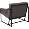 Flash Furniture Hercules Madison Series LeatherSoft Tufted Lounge Chair, Tufted Retro Accent Chair for Living Room or Office, Black(Retro Gray)