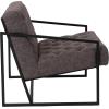 Flash Furniture Hercules Madison Series LeatherSoft Tufted Lounge Chair, Tufted Retro Accent Chair for Living Room or Office, Black(Retro Gray)