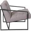 Flash Furniture Hercules Madison Series LeatherSoft Tufted Lounge Chair, Tufted Retro Accent Chair for Living Room or Office, Black(Retro Light Gray)