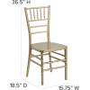Flash Furniture Hercules Premium Series Chiavari Chairs for Formal Events and Banquets, Commercial/Residential All-Occasion Chairs, Set of 2, Gold(2)