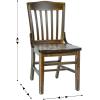 Flash Furniture Hercules School House Back Metal Restaurant Chair – Antique White Wood Seat – Black Frame(Antique Copper)