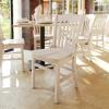Flash Furniture Hercules School House Back Metal Restaurant Chair – Antique White Wood Seat – Black Frame(Antique White)