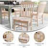 Flash Furniture Hercules School House Back Metal Restaurant Chair – Antique White Wood Seat – Black Frame(Antique White)