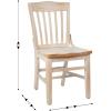 Flash Furniture Hercules School House Back Metal Restaurant Chair – Antique White Wood Seat – Black Frame(Antique White)
