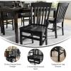 Flash Furniture Hercules School House Back Metal Restaurant Chair – Antique White Wood Seat – Black Frame(Black)