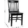 Flash Furniture Hercules School House Back Metal Restaurant Chair – Antique White Wood Seat – Black Frame(Black)