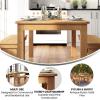 Flash Furniture Hercules Series 60″ x 38″ Rectangular Rustic Solid Pine Restaurant Table, Antique Farmhouse Dining Table for Kitchens and Restaurants(Light Natural)