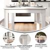 Flash Furniture Hercules Series 60″ x 38″ Rectangular Rustic Solid Pine Restaurant Table, Antique Farmhouse Dining Table for Kitchens and Restaurants(Antique Rustic White)