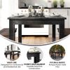 Flash Furniture Hercules Series 60″ x 38″ Rectangular Rustic Solid Pine Restaurant Table, Antique Farmhouse Dining Table for Kitchens and Restaurants(Black Wash)