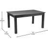 Flash Furniture Hercules Series 60″ x 38″ Rectangular Rustic Solid Pine Restaurant Table, Antique Farmhouse Dining Table for Kitchens and Restaurants(Black Wash)