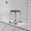 Flash Furniture Hercules Series Aluminum Bath and Shower Chair with Adjustable Height, Anti-Slip Medical Chair, 300 lb. Static Weight Capacity, Gray(Gray)