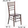 Flash Furniture Hercules Series Chiavari Chair for Formal Events and Banquets, Commercial/Residential All-Occasion Event Chair, White(Fruitwood)