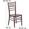 Flash Furniture Hercules Series Chiavari Chair for Formal Events and Banquets, Commercial/Residential All-Occasion Event Chair, White(Mahogany)