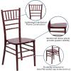 Flash Furniture Hercules Series Chiavari Chair for Formal Events and Banquets, Commercial/Residential All-Occasion Event Chair, White(Mahogany)