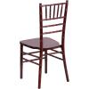 Flash Furniture Hercules Series Chiavari Chair for Formal Events and Banquets, Commercial/Residential All-Occasion Event Chair, White(Mahogany)