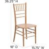 Flash Furniture Hercules Series Chiavari Chair for Formal Events and Banquets, Commercial/Residential All-Occasion Event Chair, White(Natural)