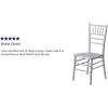 Flash Furniture Hercules Series Chiavari Chair for Formal Events and Banquets, Commercial/Residential All-Occasion Event Chair, White(Silver)