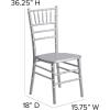 Flash Furniture Hercules Series Chiavari Chair for Formal Events and Banquets, Commercial/Residential All-Occasion Event Chair, White(Silver)