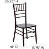 Flash Furniture Hercules Series Chiavari Chair for Formal Events and Banquets, Commercial/Residential All-Occasion Event Chair, White(Walnut)