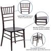 Flash Furniture Hercules Series Chiavari Chair for Formal Events and Banquets, Commercial/Residential All-Occasion Event Chair, White(Walnut)