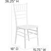 Flash Furniture Hercules Series Chiavari Chair for Formal Events and Banquets, Commercial/Residential All-Occasion Event Chair, White(White)