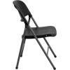 Flash Furniture Hercules Series Plastic Folding Chairs, Lightweight Commercial Event Chairs with 330-lb. Static Weight Capacity, Set of 4, White(Black/Charcoal Frame)